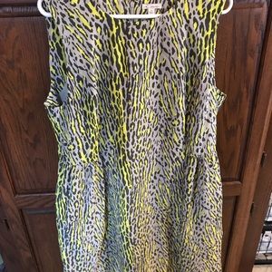 Gap dress nude/neon leopard print